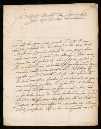 Brief von Lorenz Strauß an Johann Dolaeus