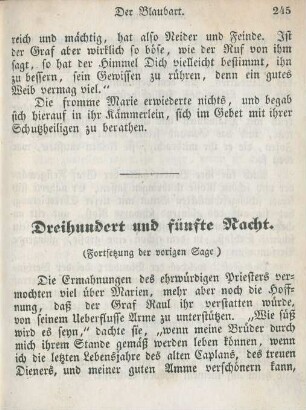 Dreihundert und fünfte Nacht