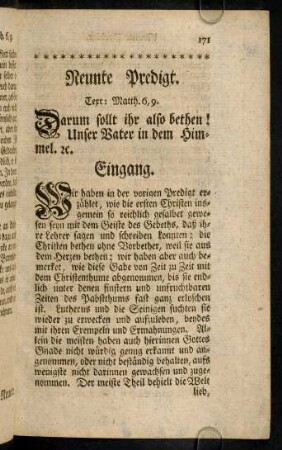 171-192, Neunte Predigt