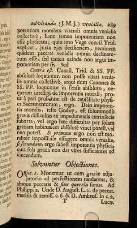 289-297, Solvuntur Objectiones