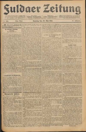 Ausgabe vom Samstag, den 30. Mai 1914.