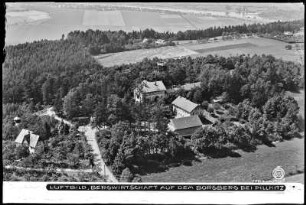Dresden-Pillnitz, Bergwirtschaft auf dem Borsberg, Luftbild