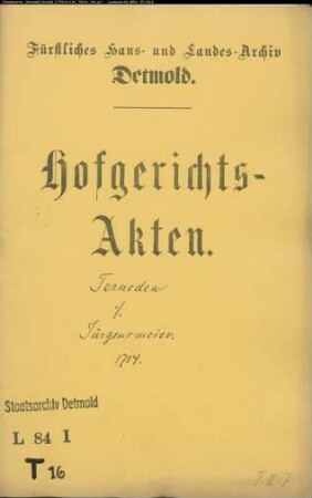 Torneden, Hans zu Kohlstädt gegen Jürgensmeyer zu Kohlstädt - Wegeberechtigung