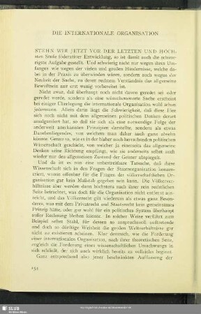 Die Internationale Organisation