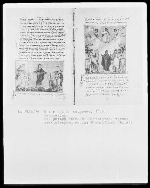 Tetraevangelion — Himmelfahrt Christi, Folio 261recto