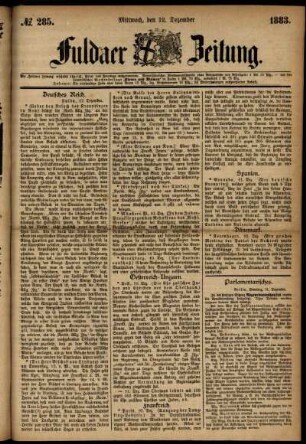 Ausgabe vom Mittwoch, den 12. Dezember 1883.