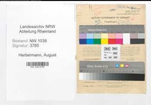 Entnazifizierung August Herbermann , geb. 27.10.1892 (Beamter)