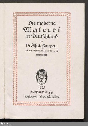 Die moderne Malerei in Deutschland
