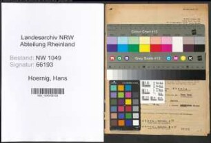 Entnazifizierung Hans Hoernig , geb. 30.09.1918 (Buchhalter)