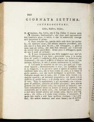 Giornata Settima.