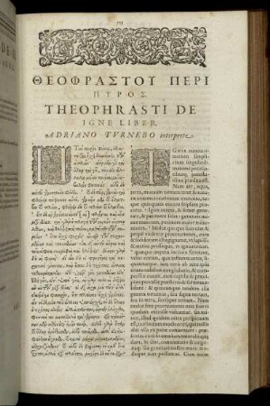 Theophrasti De Igne Liber.