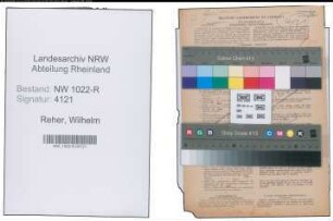Entnazifizierung Wilhelm Reher , geb. 07.09.1887 (Lehrer)