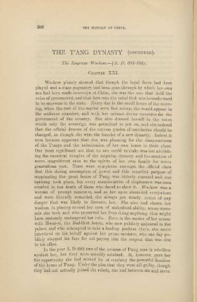 The T'ang Dynasty (continued) ... - Chapter XXI