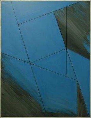 Blau - schwarz mit Zeichnung