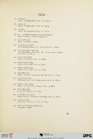 Silber (Nr. 230-257)
