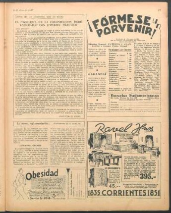 El problema de la colonización debe encararse con espíritu práctico : Cartas de un argentino que se enoja