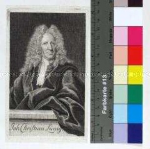 Porträt des Juristen und Rechtshistorikers Johann Christian Lünig