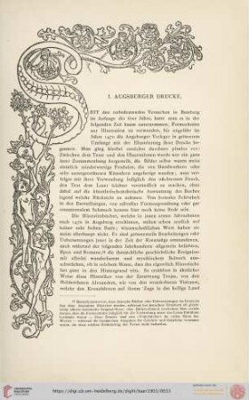 I. Augsburger Drucke