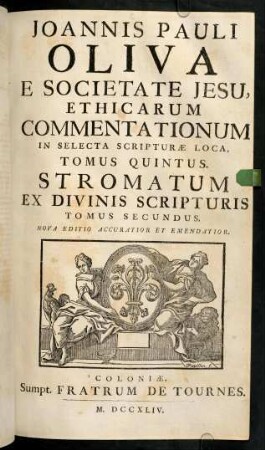 a1r-384, Ethicarum Commentationum. Tomus Quintus