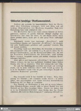 Allerlei sonstige Reklamemittel