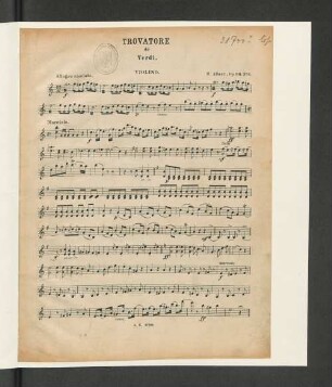 Trovatore de Verdi. Violino.