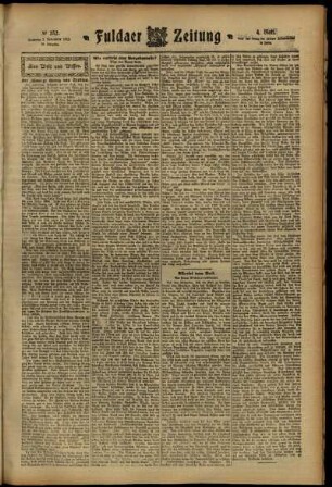 Vierte Ausgabe vom Freitag, den 01. November 1912.