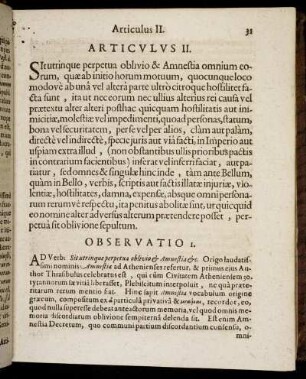 Articulus II. Observatio 1. - 2.