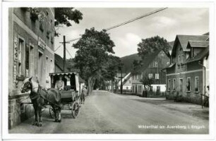 Wildenthal. Ortsansicht mit Pferdekutsche
