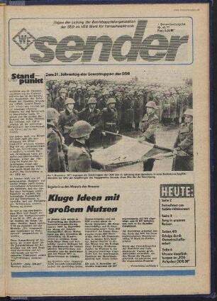 Betriebszeitung 'WF-Sender', Nr.40/1977 (1. Dezemberausgabe 1977)