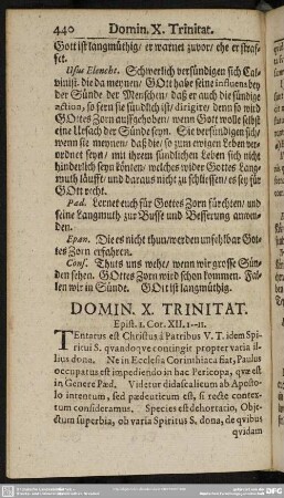 Domin. X. Trinitat. Epist. 1. Cor. XII. 1-11