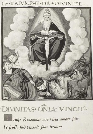 Miniaturen zu Dichtungen Petrarcas: Triumph der Göttlichkeit