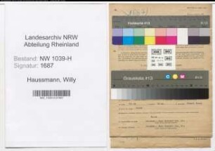 Entnazifizierung Willy Haussmann , geb. 29.08.1903 (Glasschleifer)