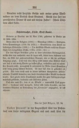 Schleiermacher, Friedr. Ernst Daniel