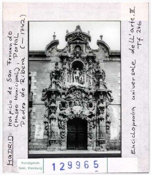 Madrid: Hospicio de San Fernando, Museo Municipal, Portal
