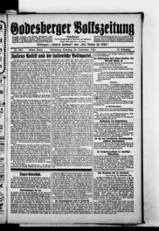 Godesberger Volkszeitung. 1913-1933