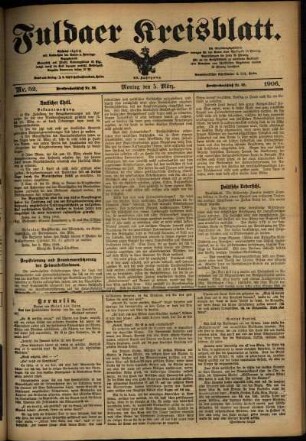 Ausgabe vom Montag, den 05. März 1906.