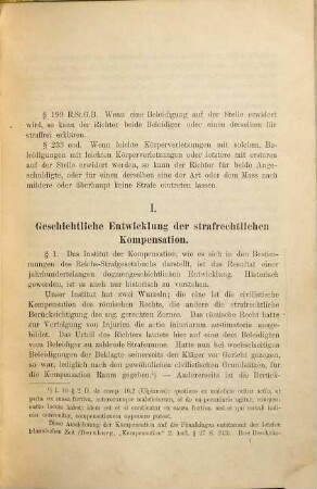 Die sogenannte Kompensation im Reichsstrafgesetzbuch : (§§ 199 und 233.)