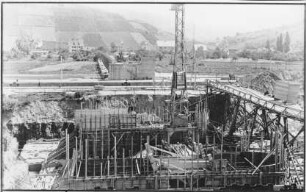 Staustufe Randersacker, Wehrbaugrube