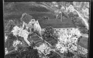 Triebischtal-Semmelsberg. Grundmühle, Ansicht, Gemälde (im Besitz der Eigentümer der Grundmühle)