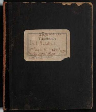 Tagebuch für Divisionschef der II. Division des Kreuzergeschwaders Prinz Heinrich von Preußen, 16.12.1897 - 4.1.1900 (Ostasienreise), an Bord S.M.S. "Deutschland". Mittelmeerreise an Bord Dampfer "Preußen", Januar 1900, Kiel bis 28.1.1901