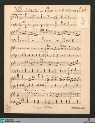 Valse brillante - JWK Mus.Ms. 250 : pf; E; op. 140, StrK op. 140
