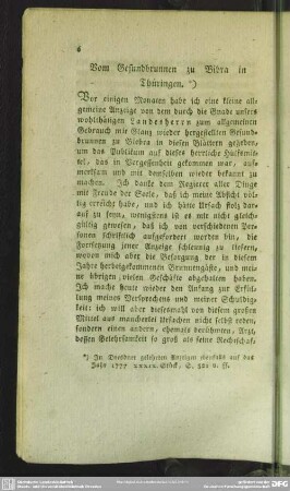 Vom Gesundbrunnen zu Bibra in Thüringen