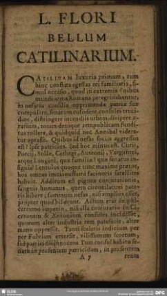 L. Flori Bellum Catilinarium