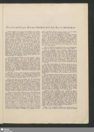 Die freiwilligen Bürgerschützen und die Harnischschützen