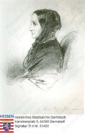 Hofmann, Sophie geb. Volhard (1798-1854) / Porträt, Brustbild im rechten Profil
