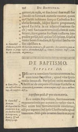 De Baptismo. Titulus III.