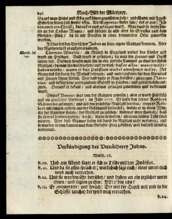 [VI. Verkündigung der Verrätherey Judä]