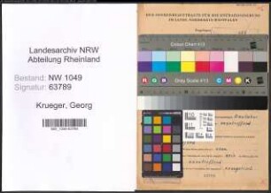 Entnazifizierung Georg Krueger , geb. 16.04.1890 (Arbeiter)