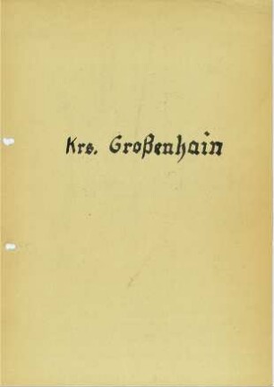 Kreis Großenhain / Volkswitz [Umfrage in Orten im Kreis Großenhain]