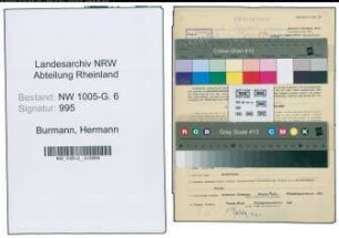 Entnazifizierung Hermann Burmann , geb. 24.09.1879 (Schmied)